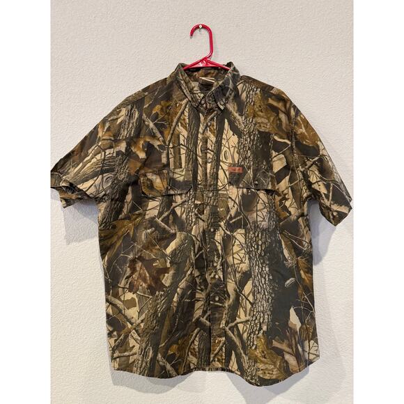 Woolrich Camouflage Polo Shirt Mens Large - Picture 1 of 6